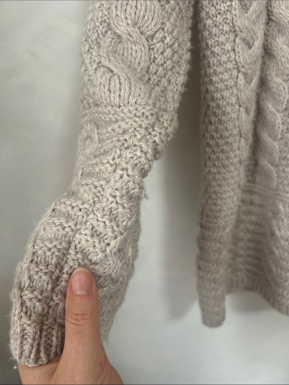 Aran mor Ireland 100% Merino wool knit cardigan zipper sweater medium - Picture 9 of 9